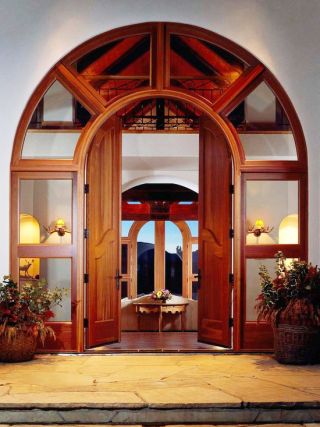 别墅欧式拱形门设计效果图