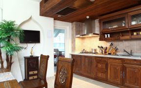 东南亚风格的装修 开放式厨房装修效果图片