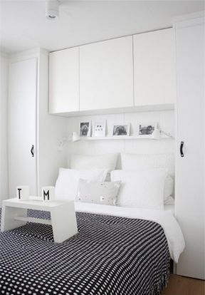 时尚创意家居卧室床头背景衣柜图片 