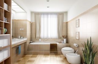 卫生间砖砌浴缸装修安装效果图片