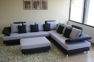 室内现代风格左右布艺沙发效果图片 