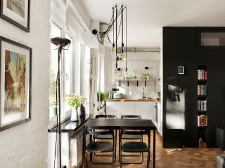 北欧风格开放式厨房餐厅装修设计效果图