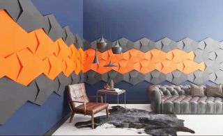 时尚创意家居客厅背景墙造型图片  