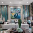 中式新古典风格客厅沙发背景墙装修效果图欣赏