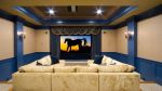 家庭影院蓝色电视墙实例装修效果图