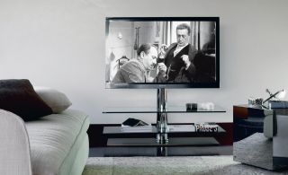 黑白风格电视墙装修图片