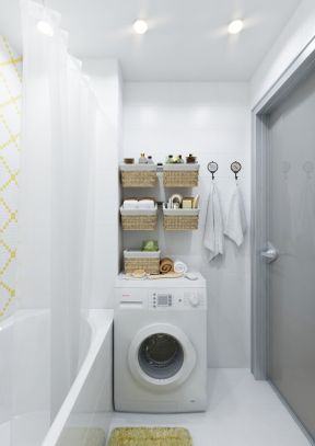 小卫生间效果图 卫生间洗衣机装修效果图