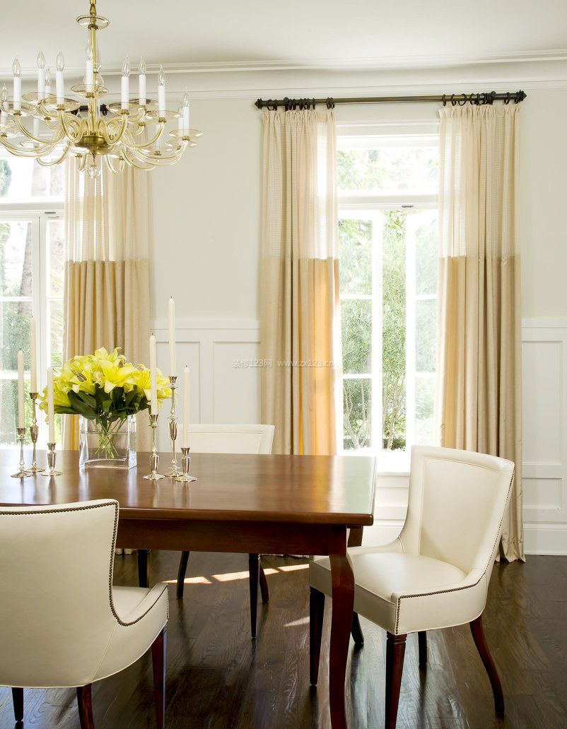 家庭餐厅窗帘设计效果图片