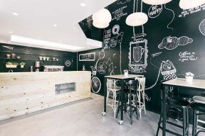 咖啡馆店面设计 最新背景墙设计效果图