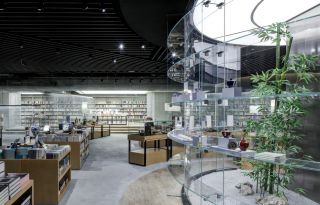 大型书店室内装修设计效果图2023图片