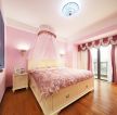 地中海卧室粉色墙面装修效果图片