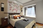新中式卧室飘窗窗帘装饰效果图