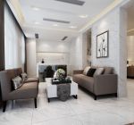 家装室内设计客厅白色地砖装修效果图片