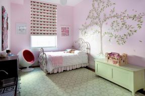 小孩房子装修图 粉色墙面装修效果图片