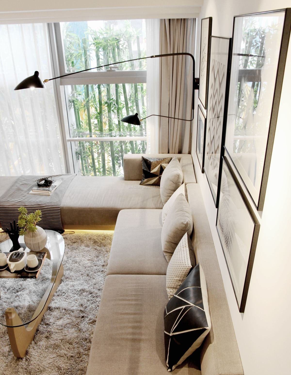 小户型家装设计转角沙发装修效果图片