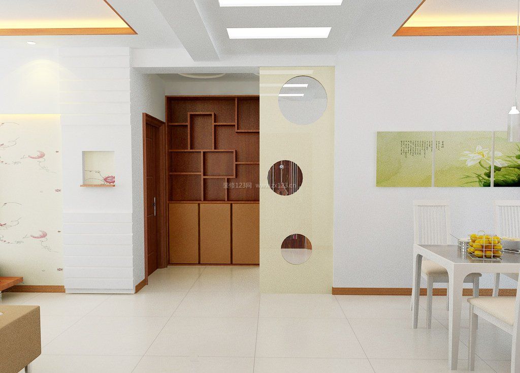 家装室内米白色地砖装修效果图片