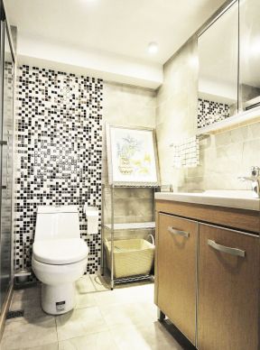 小户型复式房装修样板房 卫生间墙砖