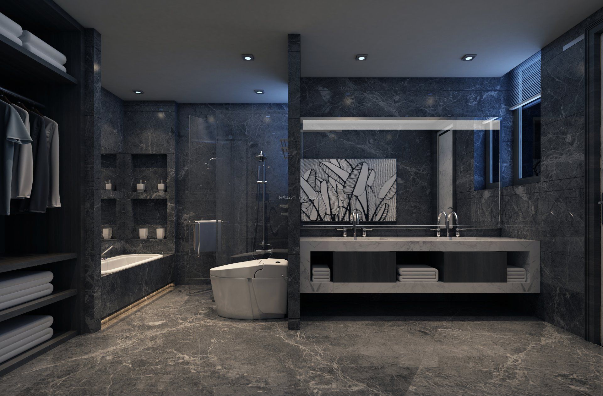 大卫生间大理石背景墙装修效果图大全2017图片