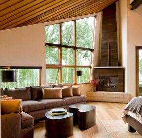 斜顶木质吊顶装修效果图大全-每日推荐