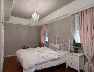 简单女孩房间纯色壁纸装修效果图片大全 