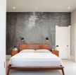 现代长方形的家居卧室摆放床图 