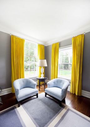 家庭室内流行窗帘设计效果图片