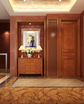 新古典欧式风格客厅进门鞋柜装修效果图 