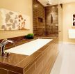 小平米卫生间砖砌浴缸装修效果图