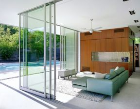 2023现代风格别墅室内玻璃房效果图 