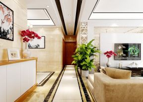 大方质感现代简约客厅走廊装修效果图