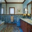 美式浴室瓷砖背景墙装修效果图