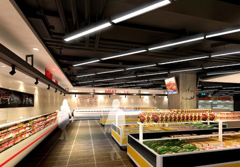 大东区超市装修6000平米现代风格