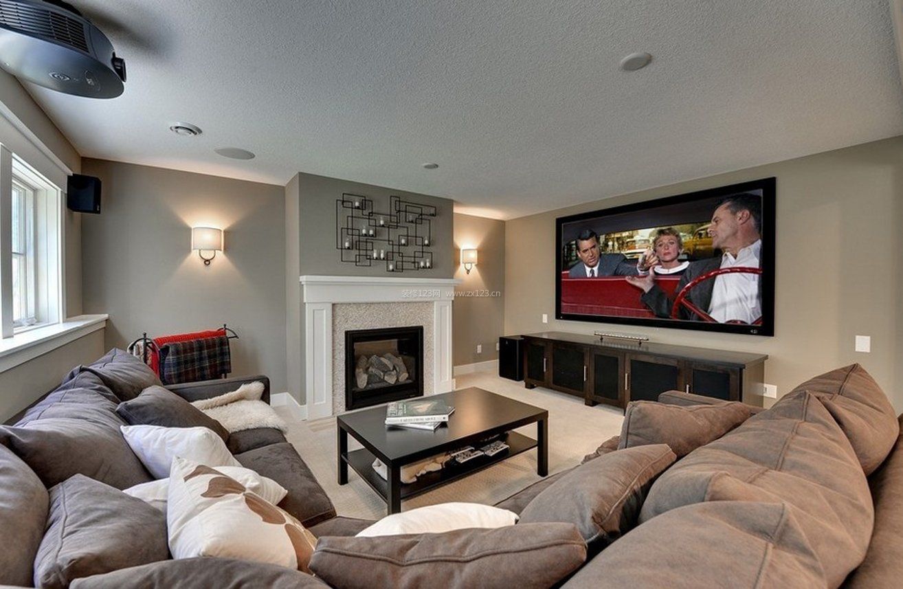 简单室内设计转角沙发装修平面效果图片
