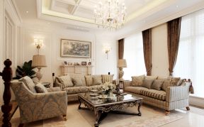 家装漂亮的客厅窗帘装修设计效果图片2023