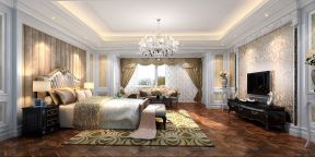欧式别墅卧室装修效果图 2020电视墙设计图