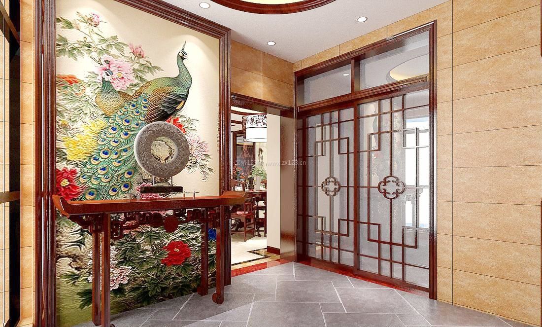 中式混搭室内瓷砖装修效果图片