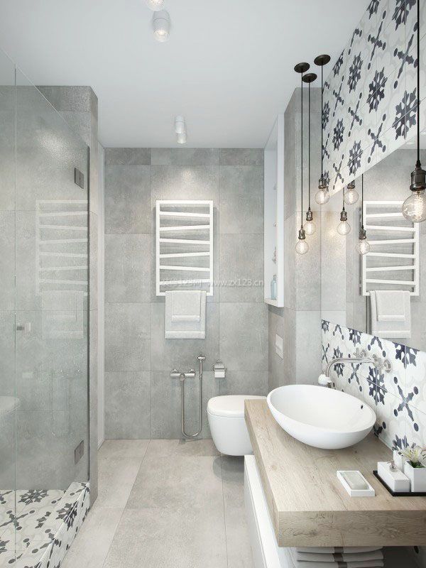 6平米时尚淋浴房卫生间瓷砖图片2023