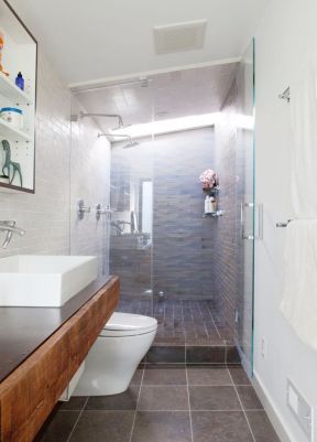 6平米卫生间瓷砖图片 长方形卫生间效果图大全