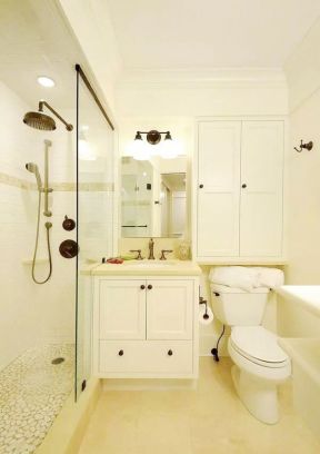 6平米简易卫生间淋浴房瓷砖设计图片2023
