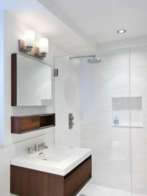 6平米卫生间瓷砖图片 白色卫生间装修效果图