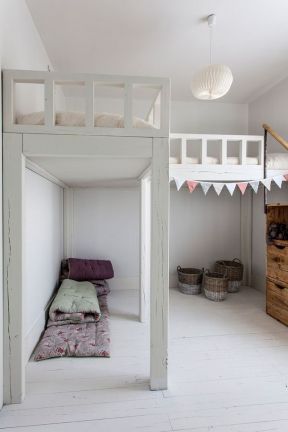 6平米小房间装修效果图 小卧室高低床