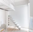 2023小空间简约白色阁楼楼梯设计效果图