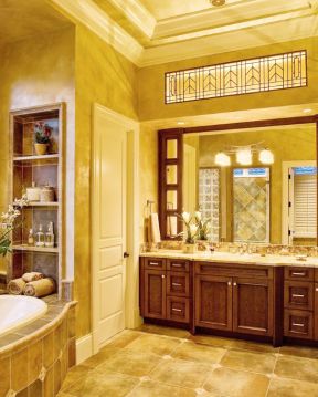 浴室柜图片大全 美式风格卫生间