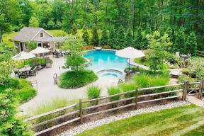 私人大别墅园林设计 2020游泳池花园图片