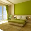 绿色家装现代简约床头背景墙效果图 