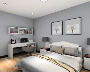 简约现代卧室装修效果图 2020简易书架设计图