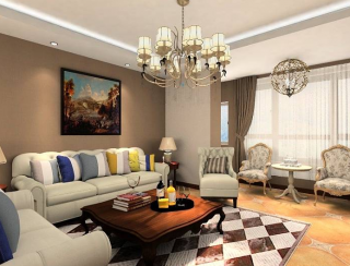 法式客厅组合沙发装修效果图片2023年