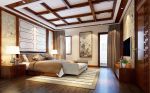  2023新中式主卧室床头背景墙效果图片