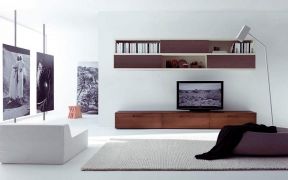 家装现代风格现代客厅兼书房效果图片 
