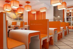 合肥快餐店装修快餐店设计色彩搭配与风格完美结合